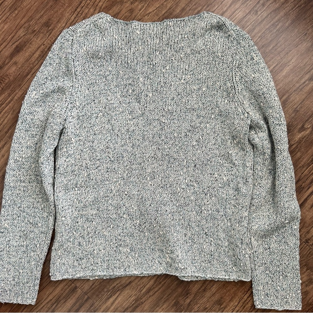 Eileen Fisher Silk Sweater- Size Medium Petite Gray/ Blue Tones- - Picture 2 of 7